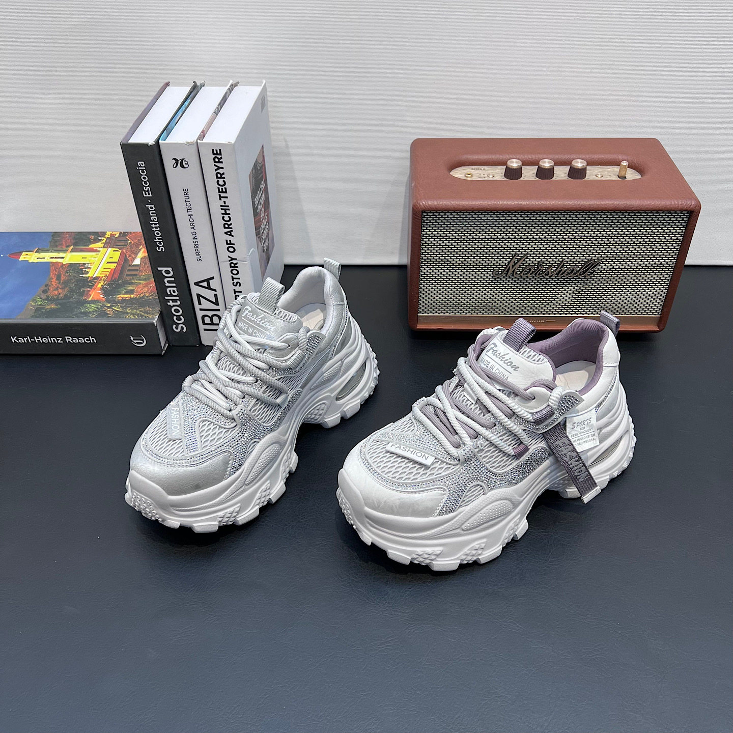 欧货厚底增高老爹鞋女2026春季新款百搭轻便透气休闲运动鞋女鞋潮