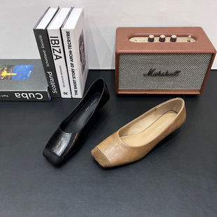 欧货超火浅口单鞋软底猫跟奶奶鞋2026年春款复古小众配裙子女鞋潮