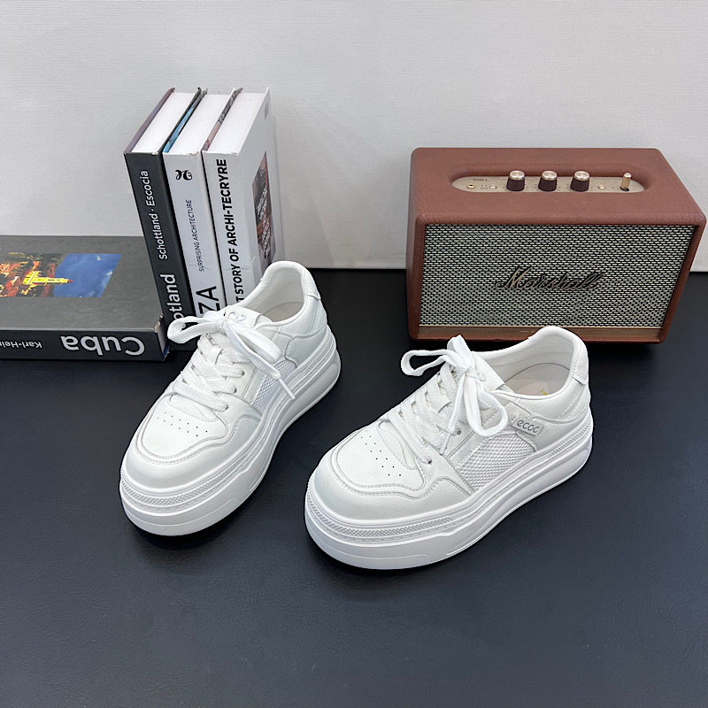 欧洲站厚底增高单网透气小白鞋女2026夏季新款休闲网红超火板鞋女