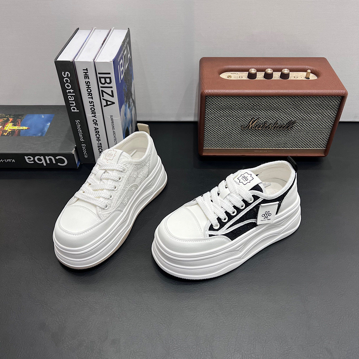 欧货厚底单网小白鞋女2026夏款百搭增高休闲板鞋轻便透气运动鞋潮