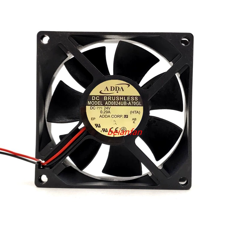 ADDA协禧 AD0824UB-A70GL 8025风扇 24V 0.29A 8CM变频器散热风扇