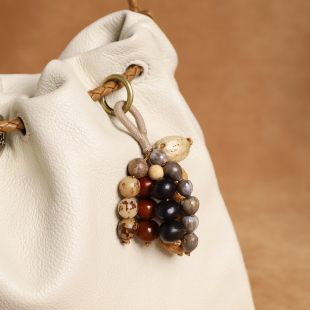 天然菩提钥匙扣手作百搭包挂饰 复古文艺满愿种子串包包挂件新中式