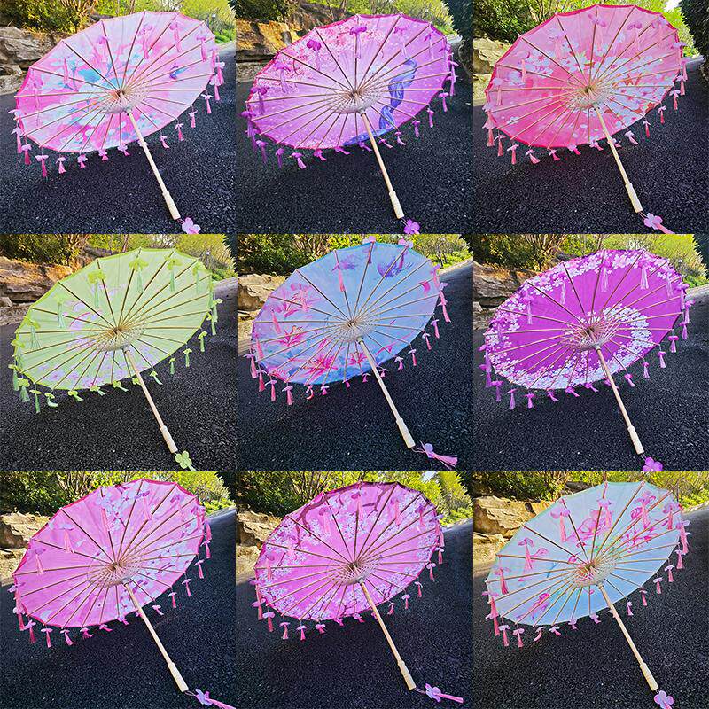 流苏伞古风汉服拍摄走秀图片