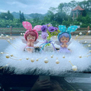 创意汽车摆件可爱安妮天使车饰车内饰品卡通中控摆件车上装 饰用品