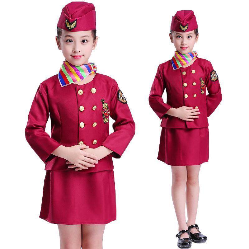 新款儿童空姐制服女童飞行员表演服装航空机长演出服饰裙子套装,童装/婴儿装/亲子装,儿童演出服,淘宝优惠券,粉丝福利购,淘宝优惠卷