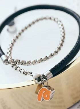 新五月天阿信同款A奔向无限皮绳手链定制高品质粉丝应援周边手饰