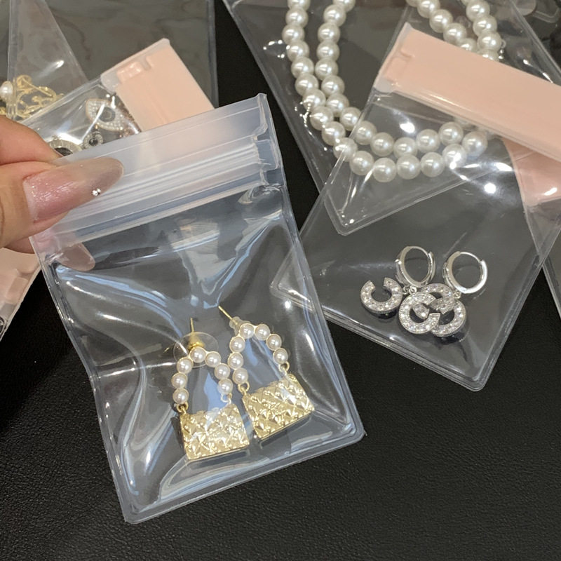 透明首饰品袋EVA防氧化防水自封袋珠宝耳饰包装袋加厚密封口收纳