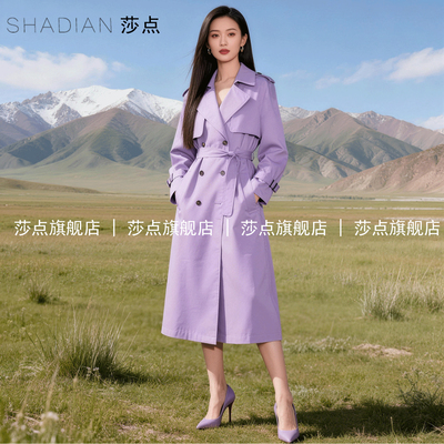 英伦双排扣收腰显瘦女风衣