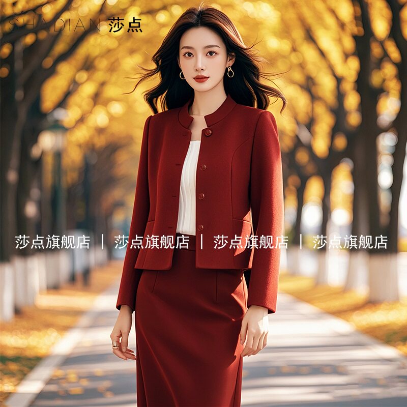 2026春秋新款毛呢套装裙高级感修身显瘦名媛气质小香风呢子两件套