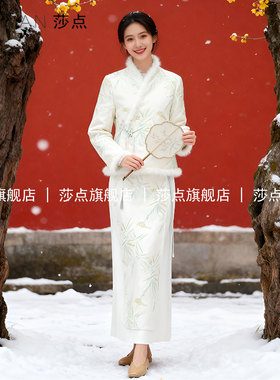 白色新中式国风半身裙长裙两件套裙装2025新款气质裙子套装高级感