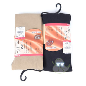 厚木发热袜 打底裤180D黑肤 两色加裆轻薄保暖舒适现货日本秋冬女