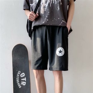 潮牌超火cec五分裤 港风短裤 2020春季 男韩版 男潮流网红ins 宽松大码