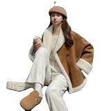 新款麂皮绒皮毛一体羊羔毛2738305P185控298，女装皮草，浙宝273