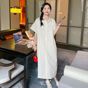 2023夏季新款韩版polo领泡泡袖衬衫裙273 2359P115K168,女装连衣裙,浙宝273