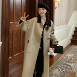 有买家秀新款长款双面羊绒2738311P260398，女装毛呢外套，浙宝273
