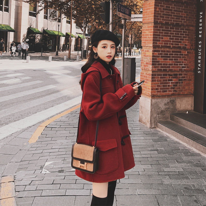 现货小个子牛角扣呢大衣A07P165控价238，女装毛呢外套，浙宝273