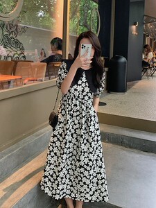 现货2021碎花连衣裙2123P95控价控价158图片