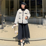 现货小香风皮毛一体超柔软羊羔毛273212P165控258，女装派克服，浙宝273