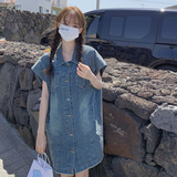 新款水洗牛仔小飞袖连衣裙2732360P125控178现货，女装连衣裙，浙宝273