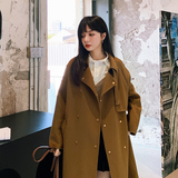 新款现货双面羊绒中长款大衣273825P285控价398，女装毛呢外套，浙宝273