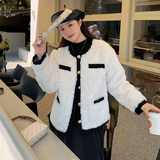 现货小香风皮毛一体超柔软羊羔毛273212P165控258，女装派克服，浙宝273