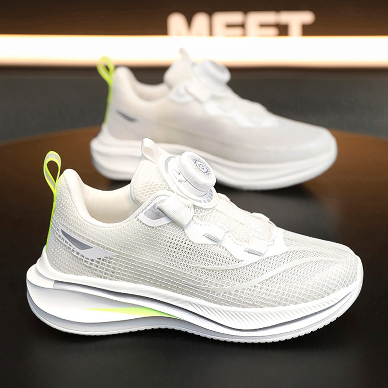 儿童小白鞋男童鞋子2025新款秋季跑步休闲运动篮球鞋男孩网面大童