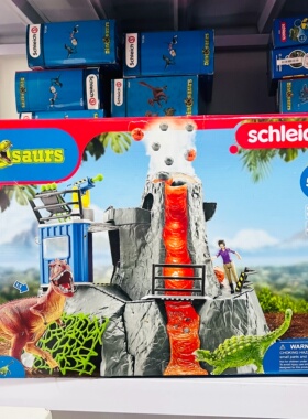 Schleich思乐恐龙火山玩具霸王龙侏罗纪世界42564 送男孩生日礼物