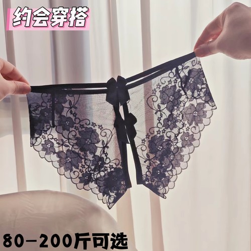 法式蕾丝镂空女三角裤