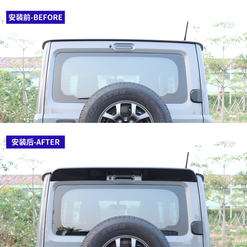 19-24 JIMNY JB74 후면 도어 후면 윙 스포일러 외부 수정 상단 윙 액세서리에 적합