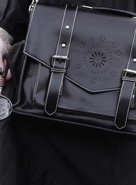 女包ECOSUSI爆款14寸镂空花纹蝴蝶结时尚百搭大容量耐磨