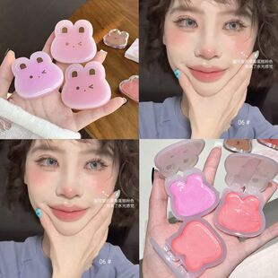 膏学生韩系少女小兔子ap可爱多用C水光膨胀 自然党puvini高光腮红