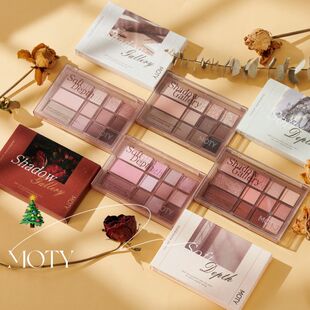 日常色哑光彩妆十二色盘眼影珠光学生眼影MOTY大地跨境粉嫩淡妆盘