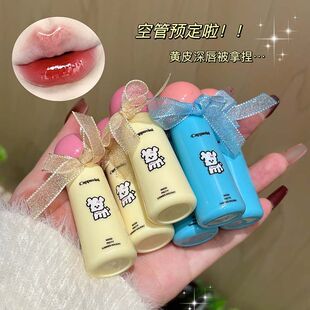 水光奶茶c平价口红蝴蝶结唇ap釉puvini玻璃镜面色唇釉女唇彩学生