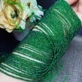 3MM 4MM 绿尖晶切面刻面散珠 2MM 墨绿 足球面半成品长链