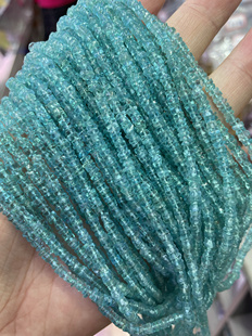 天然水晶 磷灰石方片 方块隔片散珠半成品手链 项链diy手工配件