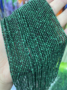 2MM 3MM天然水晶 孔雀石圆珠散珠半成品手链项链配珠配件饰品