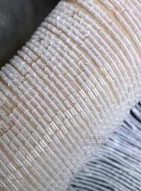 天然水晶 2x4MM 天然白水晶直管珠散珠 小管珠 柱形珠 半成品长链