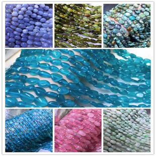 天然天河石 灰月光 彩萤石随形散珠 随型 半成品长链 隔珠配珠