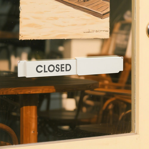 open closed挂牌 门店营业提示牌店铺门口营业中休息中告示牌定制
