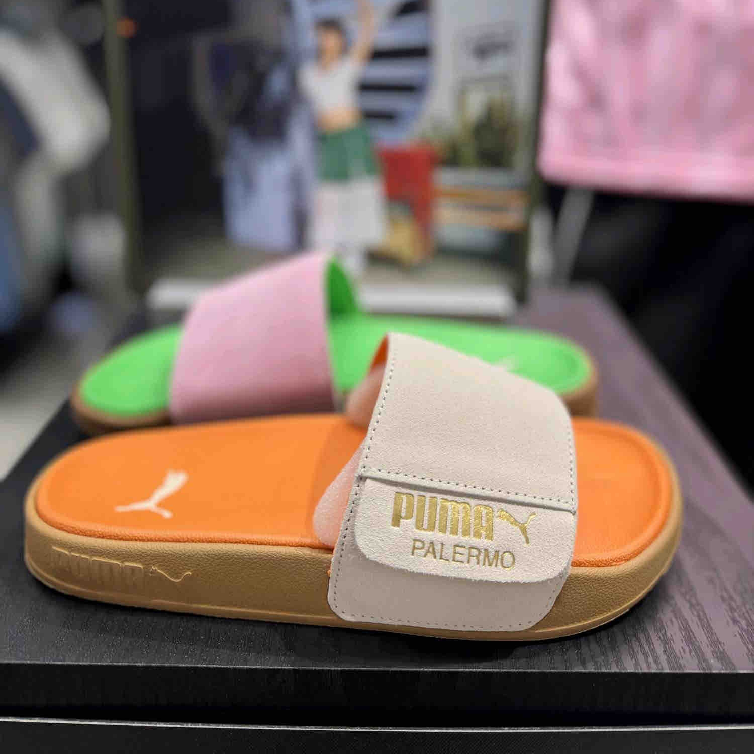 PUMA彪马正品PALERMO FOIL男女同款复古反毛皮拖鞋397654 399041