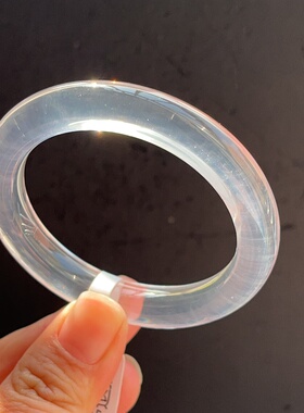 新品上架 天然奶白晶手镯女款冰种白月光手镯送女友礼物 51.1mm