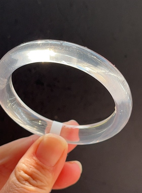 新品上架 天然奶白晶手镯女款冰种白月光手镯送女友礼物 50.8mm