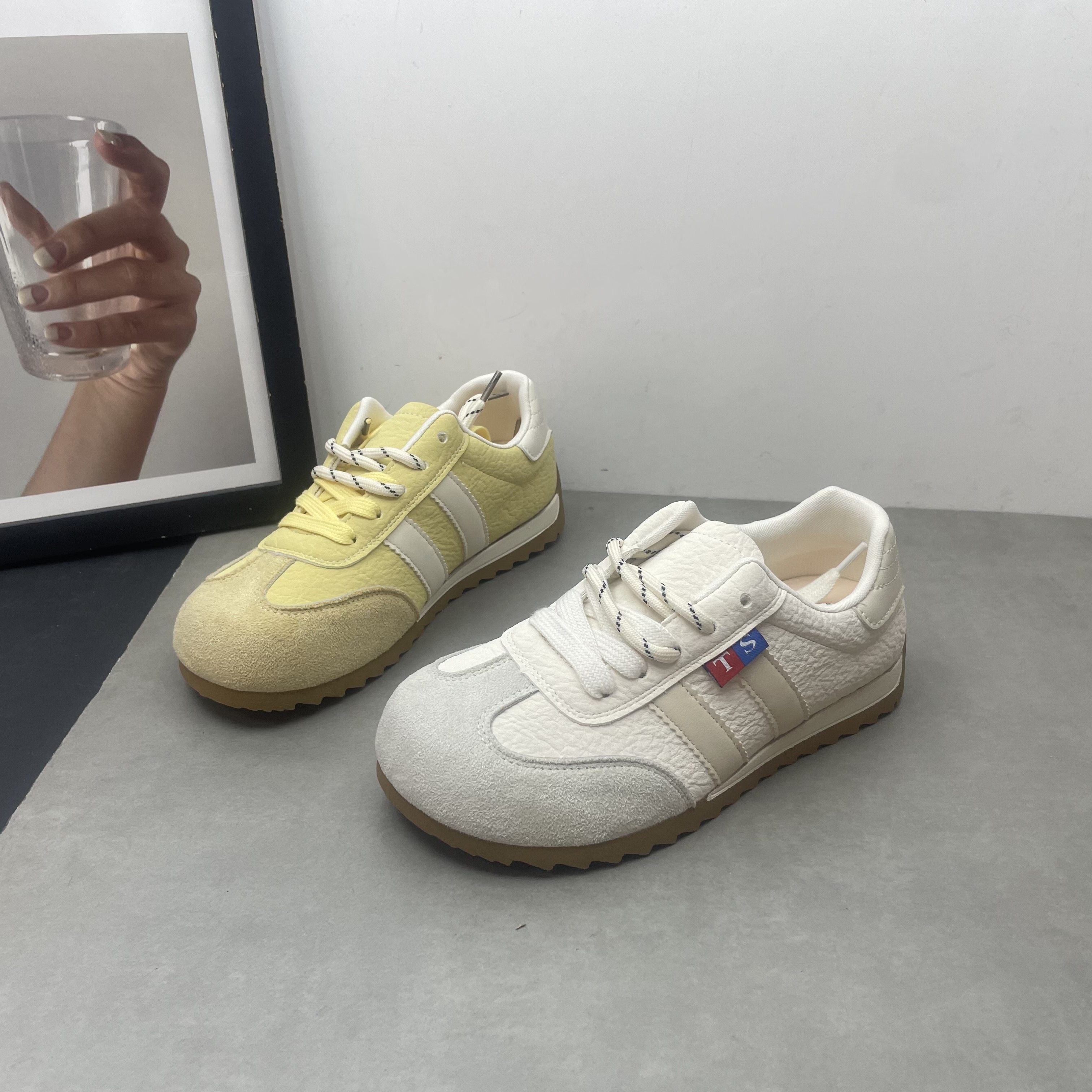 2026春季新款圆头深口系带软底舒适百搭休闲德训鞋学生板鞋女单鞋,女鞋,德训鞋,淘宝优惠券,粉丝福利购,淘宝优惠卷