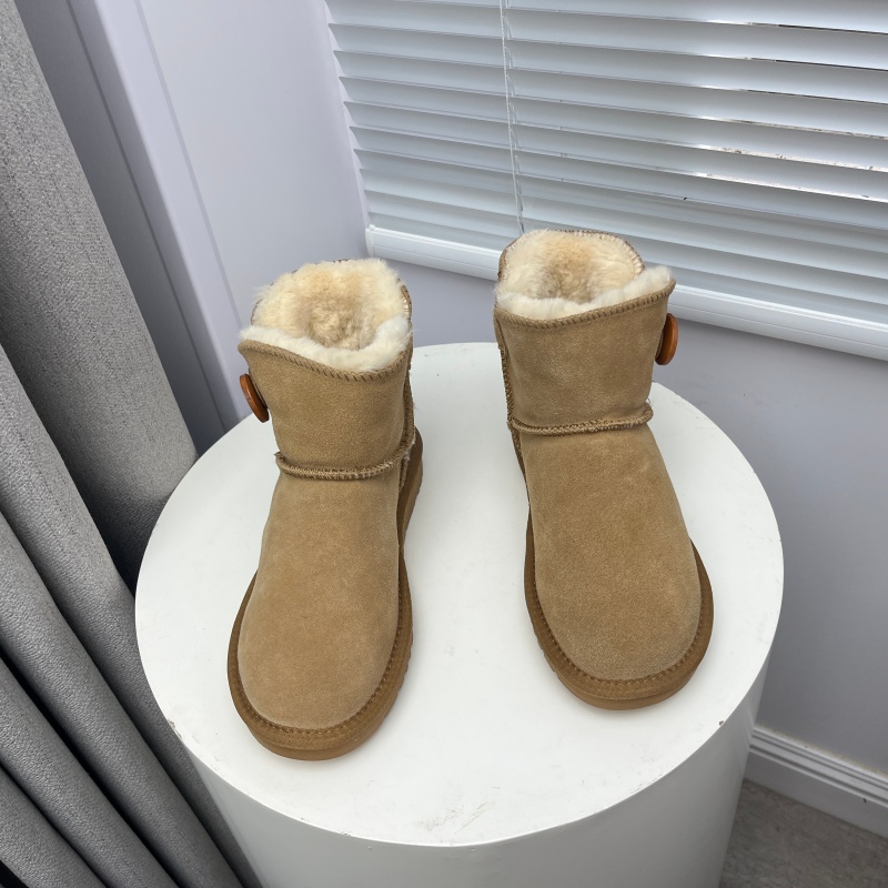 工厂断码真皮女鞋2025冬季新款磨砂牛皮加绒保暖雪地靴短筒女棉靴
