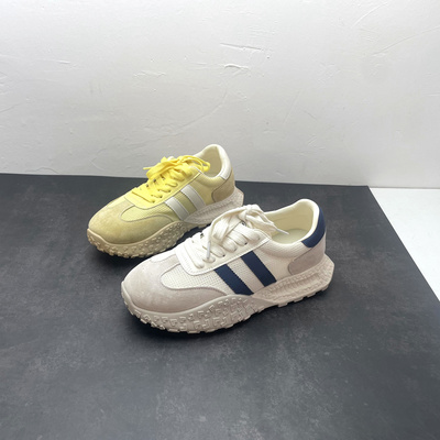 断码清仓处理真皮女鞋2026春季新款磨砂皮网面透气德训鞋女士单鞋