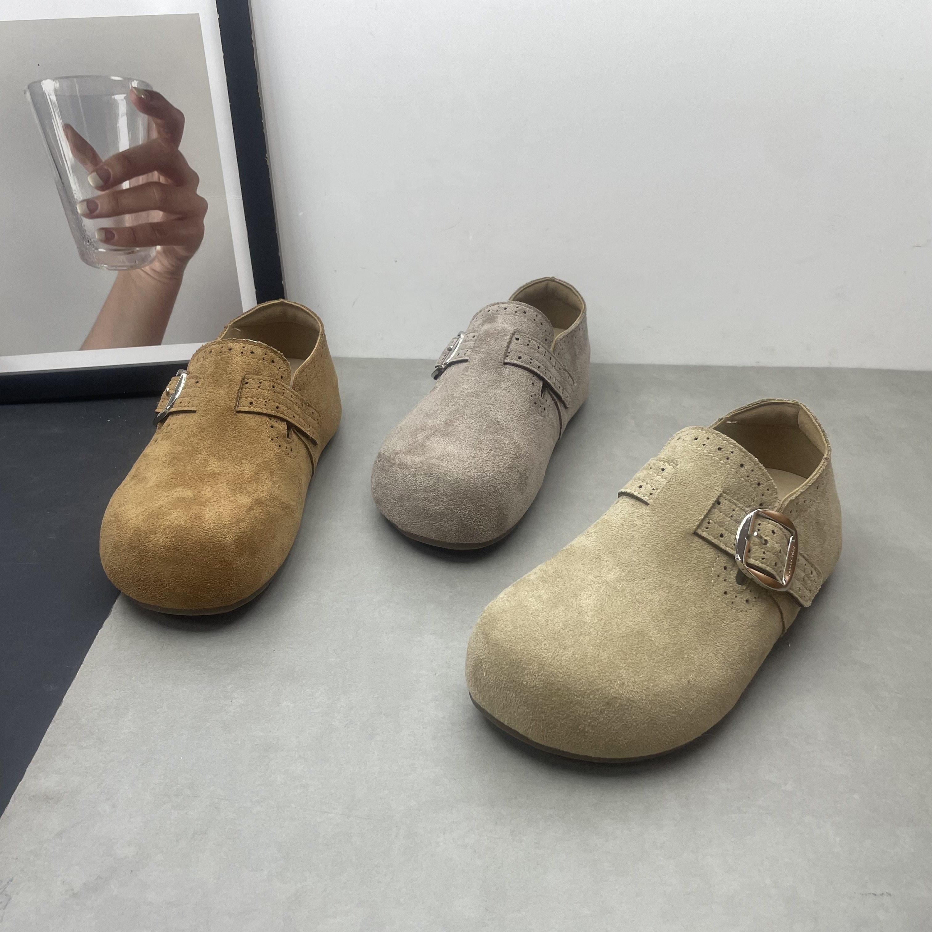 2026春季新款勃肯鞋圆头深口一脚蹬软底英伦风复古懒人鞋女士单鞋,女鞋,深口单鞋,淘宝优惠券,粉丝福利购,淘宝优惠卷