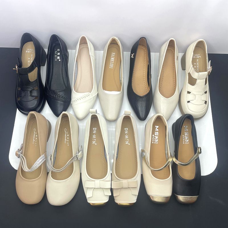 外贸撤柜断码处理2025春季新款真皮时尚百搭软底休闲小皮鞋女单鞋