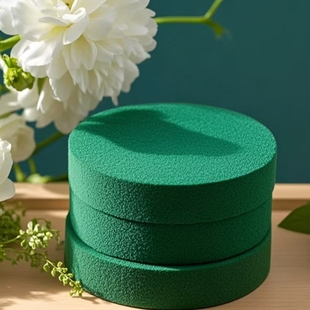 批发圆形花泥福桶礼盒填充物泡沫圆泥小香风鲜花泥泡沫花束材料