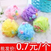 大号沐浴球浴花细致海绵蓬松纯色搓澡搓背成人泡沫洗澡巾洗浴球