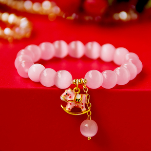 2026年马年本命年手链儿童女童简约手串新中式宝宝手饰品新年礼物